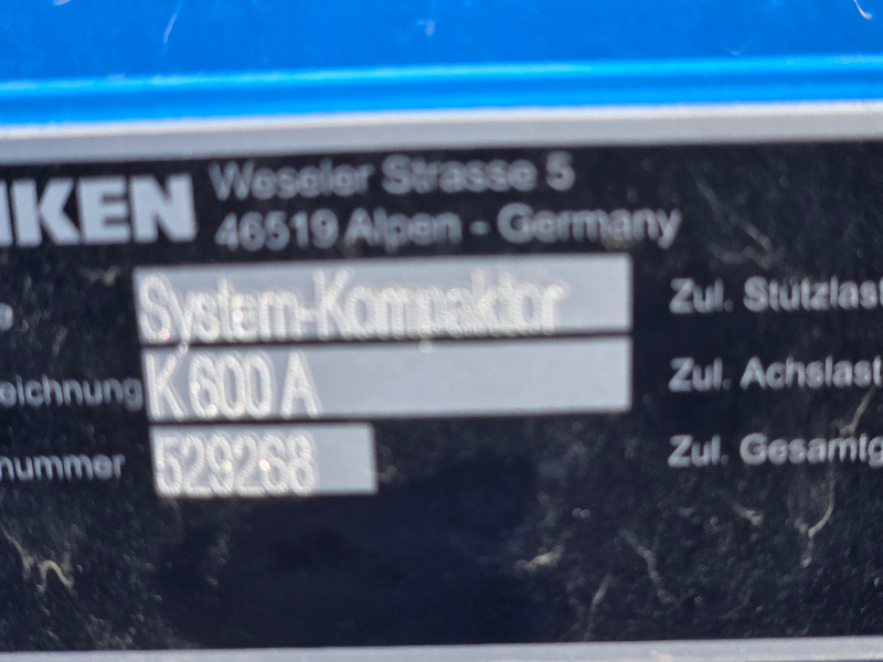 2023 LEMKEN KOMPAKTOR 600 FIELD CULTIVATOR E00164925