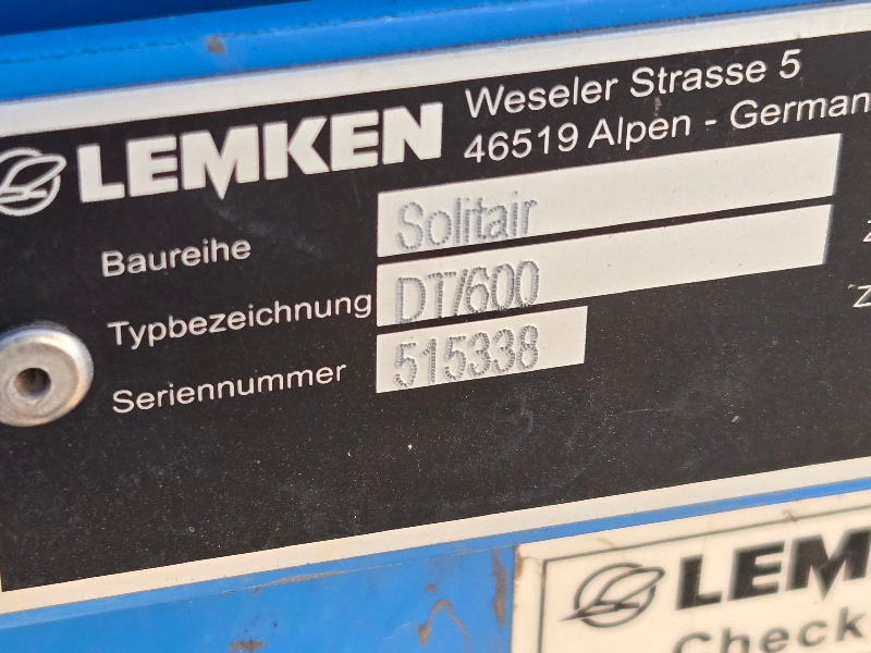 2023 LEMKEN SOLITAIR DT - 600 AIR DRILL E00607761